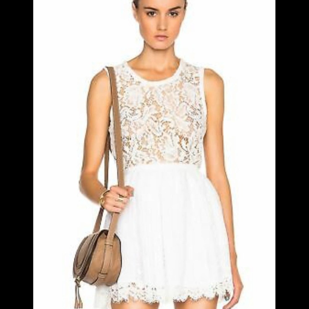 $285 IRO Helena Lace Slit Tank Top European 40